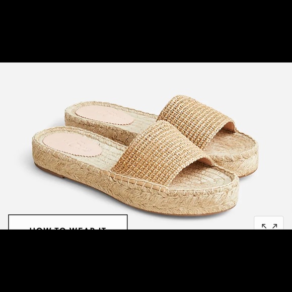 J. Crew Shoes - Jcrew Raffia espadrille sandals size 7 new